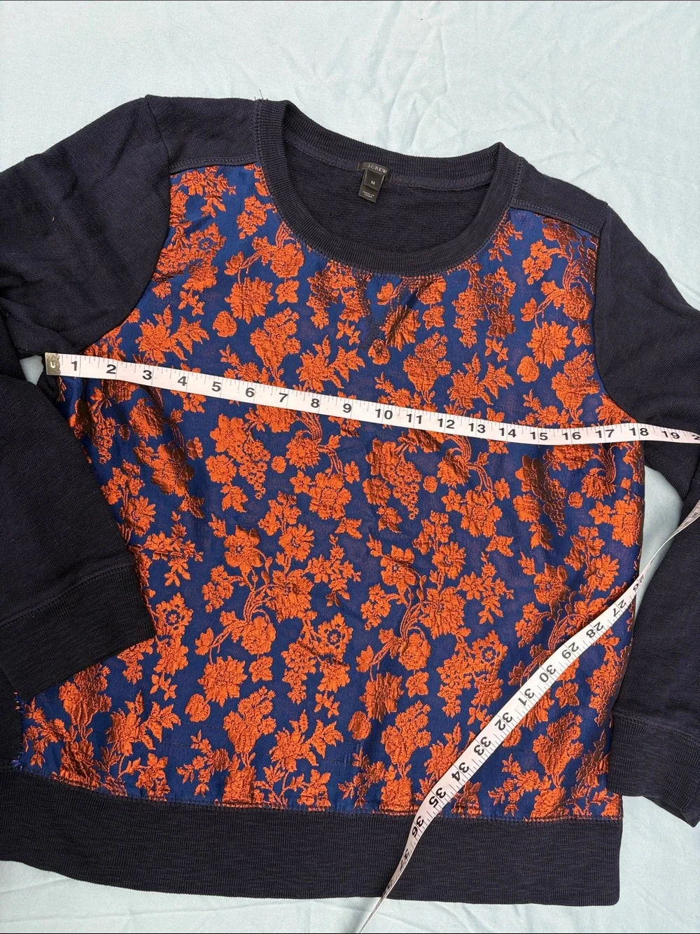 J. Crew Navy Fancy Crewneck Sweater
